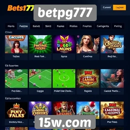Exploração das opções de jogos no site betpg777